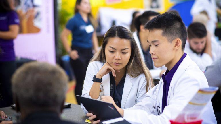 PharmD students at a Medicare Part D Outreach Clinic